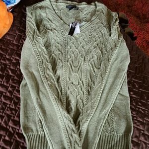 Army green sweater