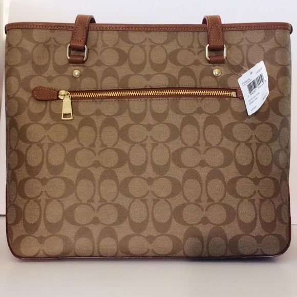 Coach Signature Zip Top Tote - Picture 2 of 4