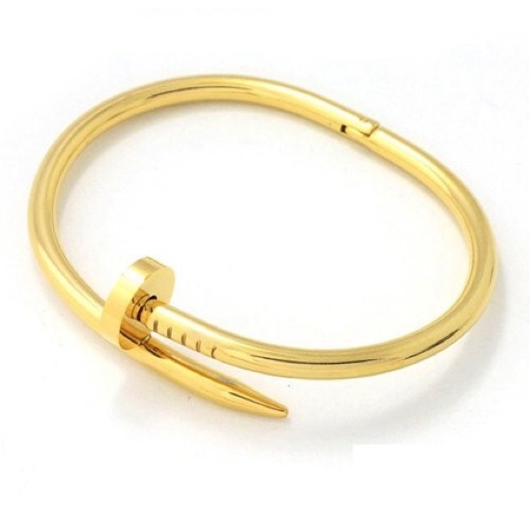 Gold Nail Style Bracelet - Picture 2 of 3