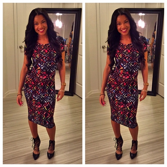 Multi print dress