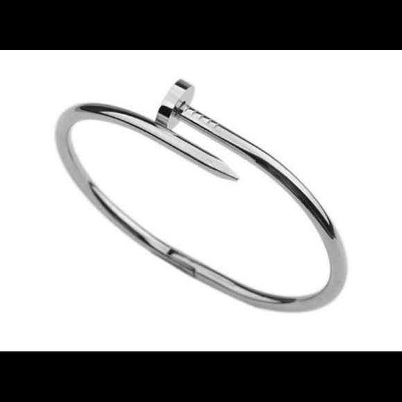 Silver Nail Style Bracelet - Picture 2 of 2