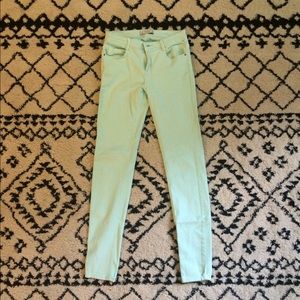 Zara Trafaluc Mint Color Skinny Denim