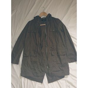 Brown Hooded Utility Jacket