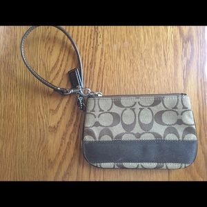 small brown coach wristlet!