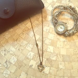 Juicy couture heart "recycling" necklace