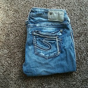 Silver Straight Leg Jean