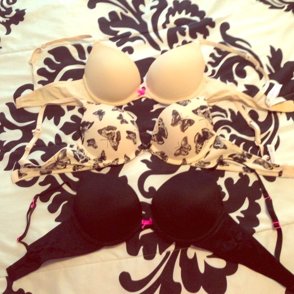3 super cute push-up bras
