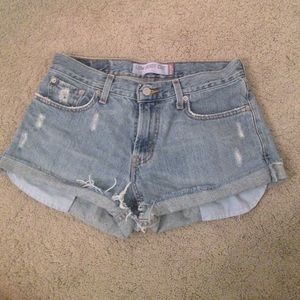 Levi's high waisted jean shorts