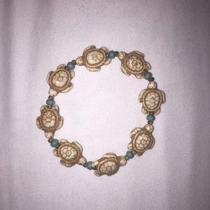 Handmade turtle bead bracelet
