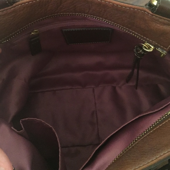 Authentic camel brown leather coach shoulder bag - Picture 3 of 4