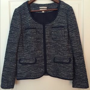 Blue and White Tweed Blazer- Banana Republic Sz 14