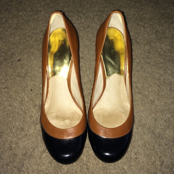 Brown and Black Pump