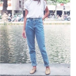 American Apparel High Waist Jean in medium wash