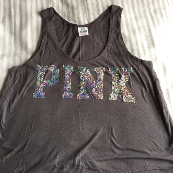 PINK sequin tank top