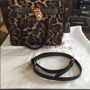 NWOT Michael Kors Hamilton Traveler Leopard