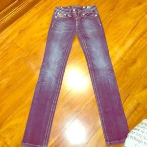 Size 16 girls gently used Miss Me jeans