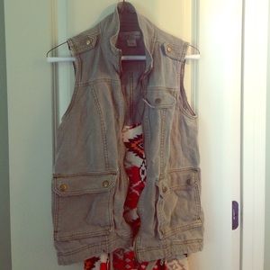 Lucky brand green bomber vest