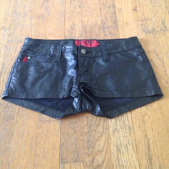 Tripp NYC faux leather shorts