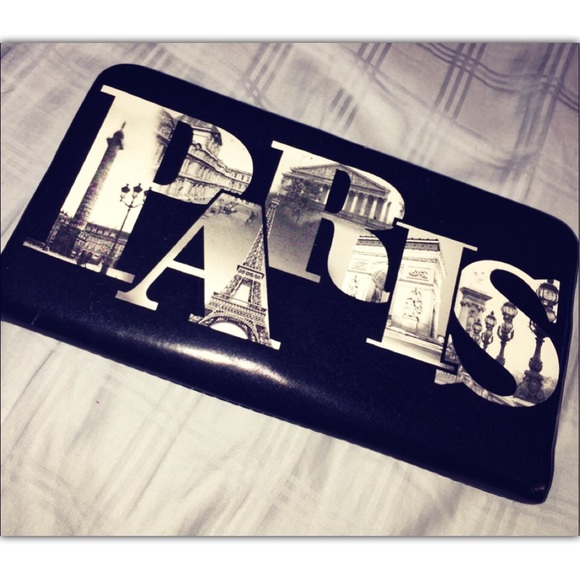 Claire's Handbags - Black Clutch w/ "Paris" on it.
