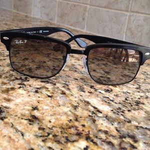 Ray Ban clubmaster square black polarized