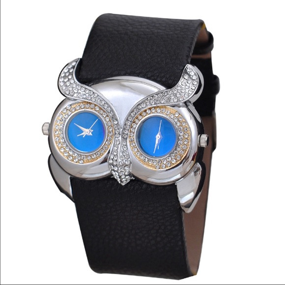 Jewelry - Blk Deluxe Owl Watch