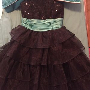 Black & Turquoise David's Bridal Dress