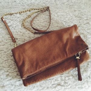 Stella & Dot Lambskin Foldover Bag