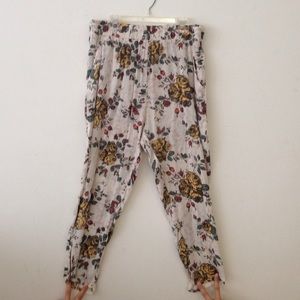 Vintage Floral High-Waisted Free People Pants