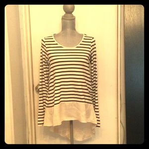 Anthro! Worn once!!! Striped long sleeved top.