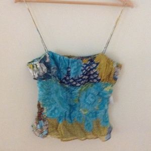 Etcetera silk spaghetti strap top