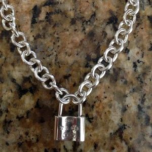 Tiffany & Co Padlock lock charm necklace