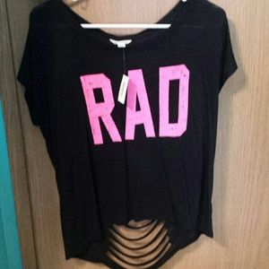 Map to Mars Rad Shredded back Tee