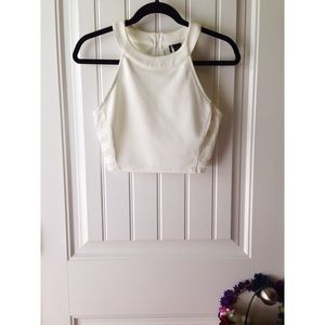 Sparkle & Fade Textured Mesh Crop Top