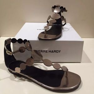Pierre Hardy Sold Out Metallic Sandals Retail $880
