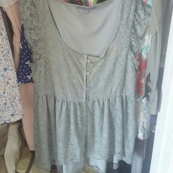 Lace baby doll top