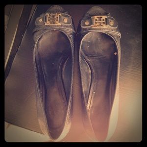 Black Tory Burch Wedges