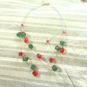 Red and green necklace