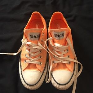 orange & white converse