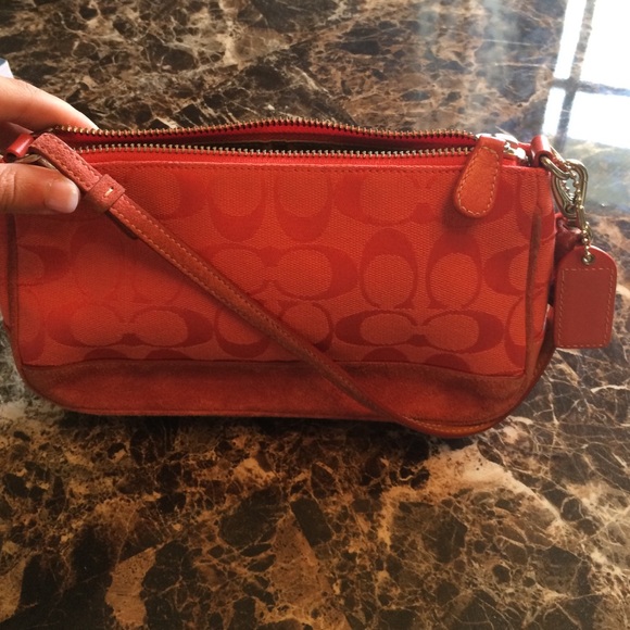 Red coach handbag
