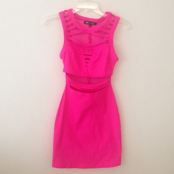 Neon Pink Sexy Dress