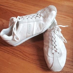White coach sneakers