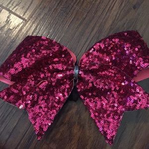 Magenta cheer bow