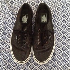 Black sparkly vans