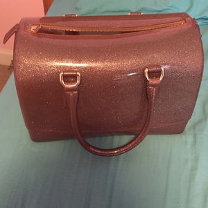Brown shimmer purse