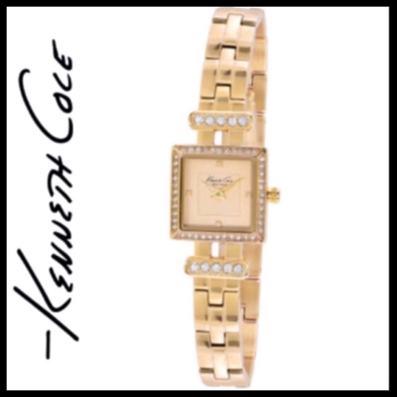 Yellow Gold Square Watch w/ Crystal
Kenneth Cole - Picture 1 of 3