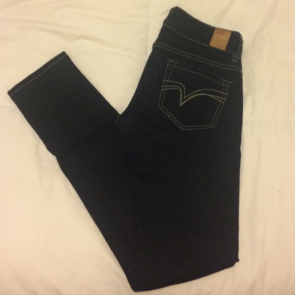 Dark skinny denim