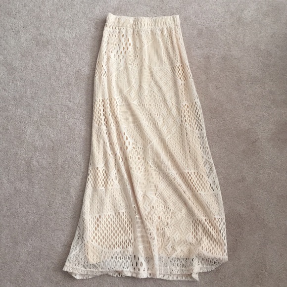 Lace maxi skirt