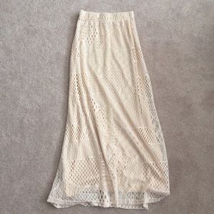 Lace maxi skirt