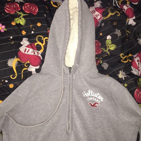 Sherpa lined hollister hoodie