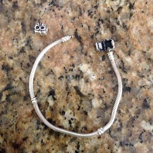 Authentic pandora bracelet with charm